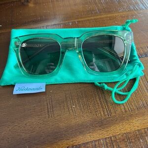 Knockaround Translucent Green Square Polarized Sunglasses—New in Bag!